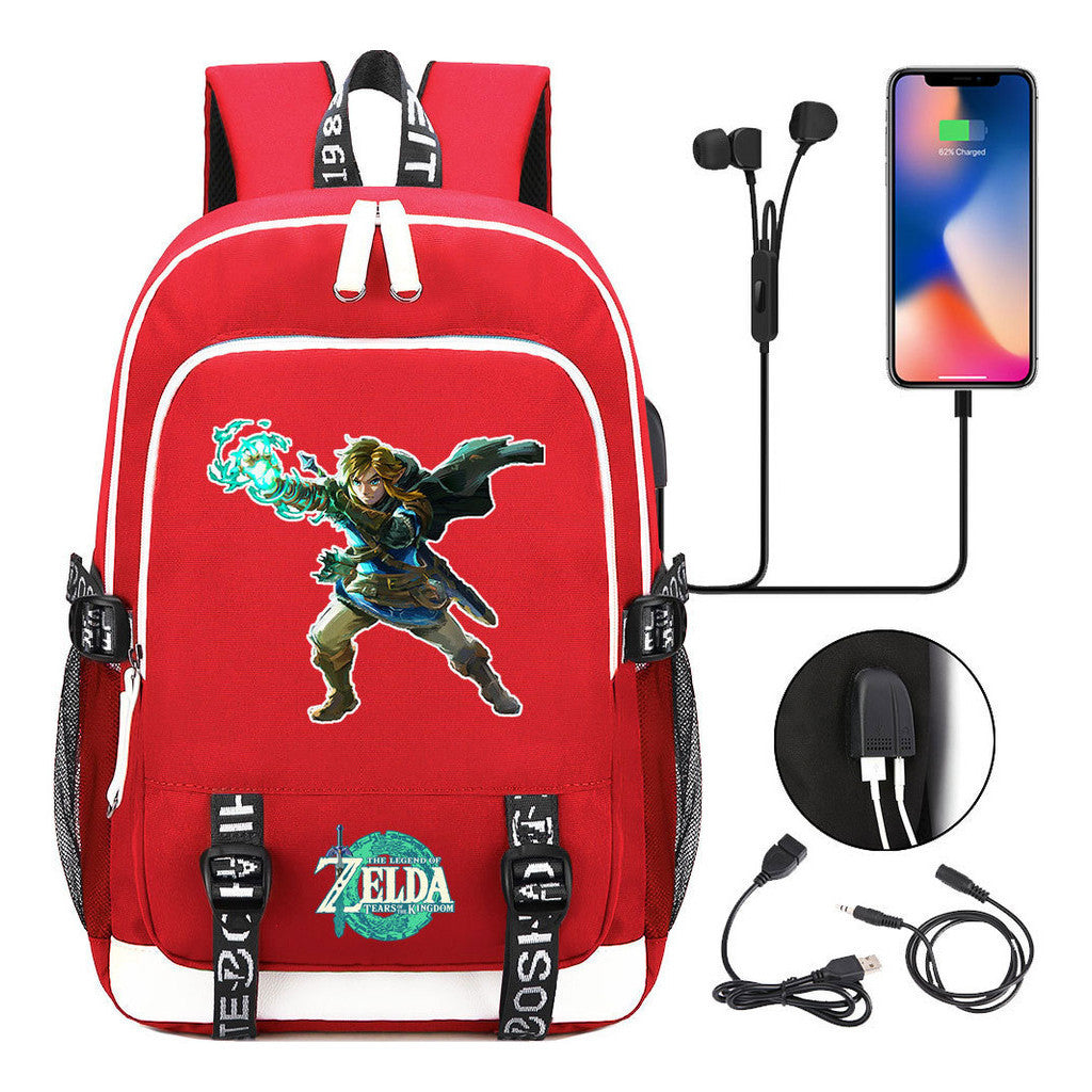 Usb Teen School Bag Men's And Women's Sports Backpacks