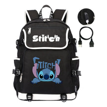 Anime Star Baby Stitch Printed Usb Student Backpack For Men And Women's Leisure Travel Backpack