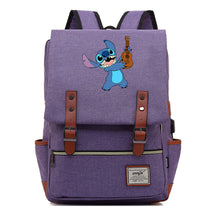 Anime Star Baby Stitch Printed Youth Student Backpack Usb Casual Backpack
