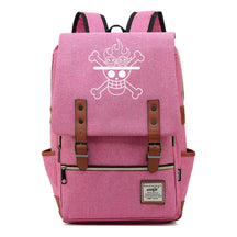 Anime One Piece King Luffy Printed Youth Student School Bag Men's And Women's Casual Belt Buckle Classic Backpack