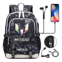 Sports Football Stars, Teenagers, Primary And Secondary School Students, Backpack Usb, Men's And Women's Leisure Backpack
