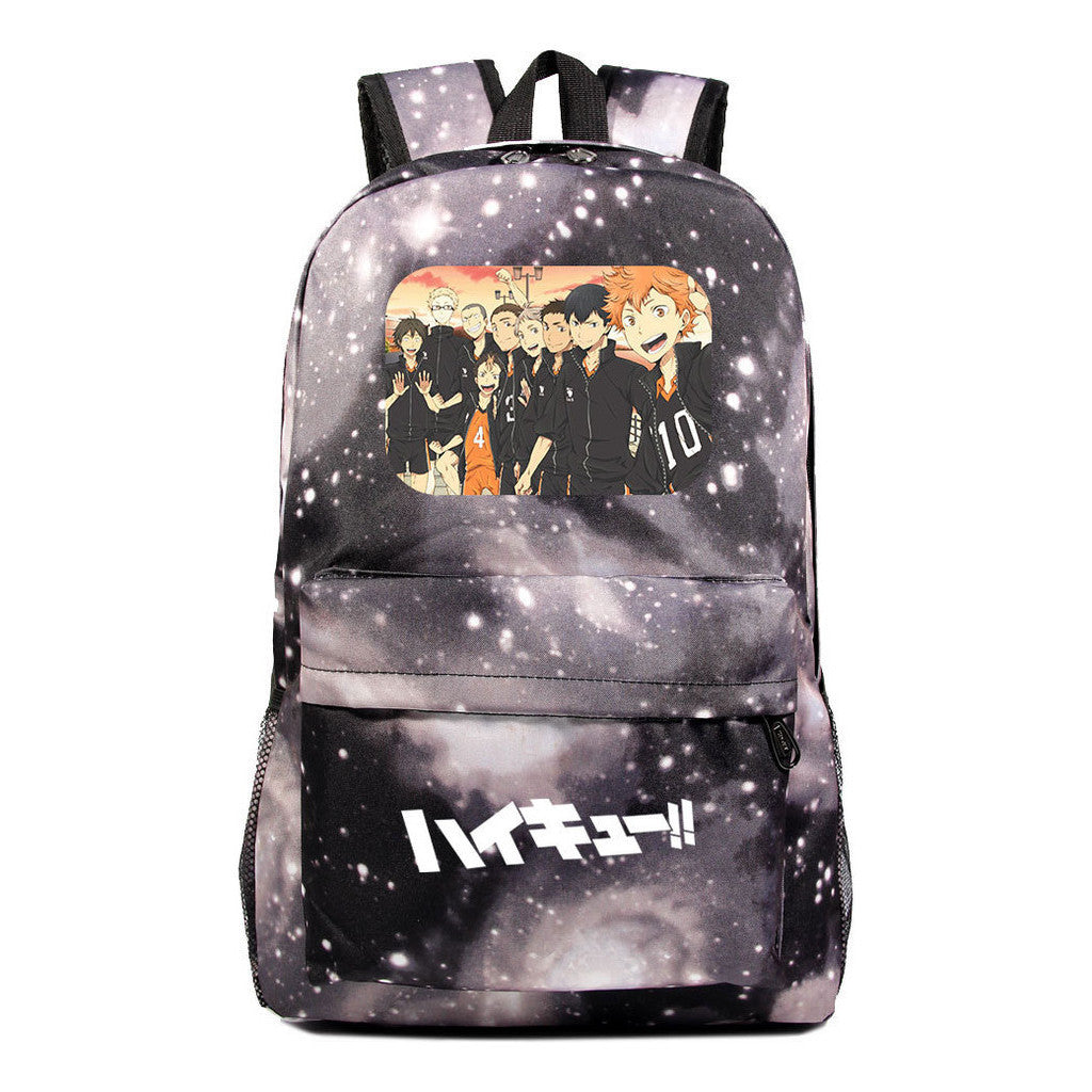 Fashion Volleyball Youth Flying Heart Printed Youth Student School Bag Men's And Women's Leisure Backpack