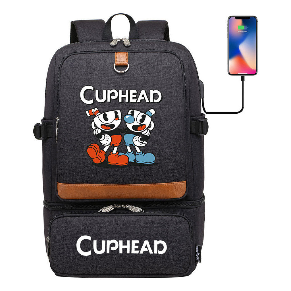 Printed Usb Youth Student School Bag Outdoor Picnic Insulation Bag Backpack