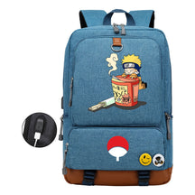 Naruto Printed Usb Student Backpack For Leisure Travel Backpack