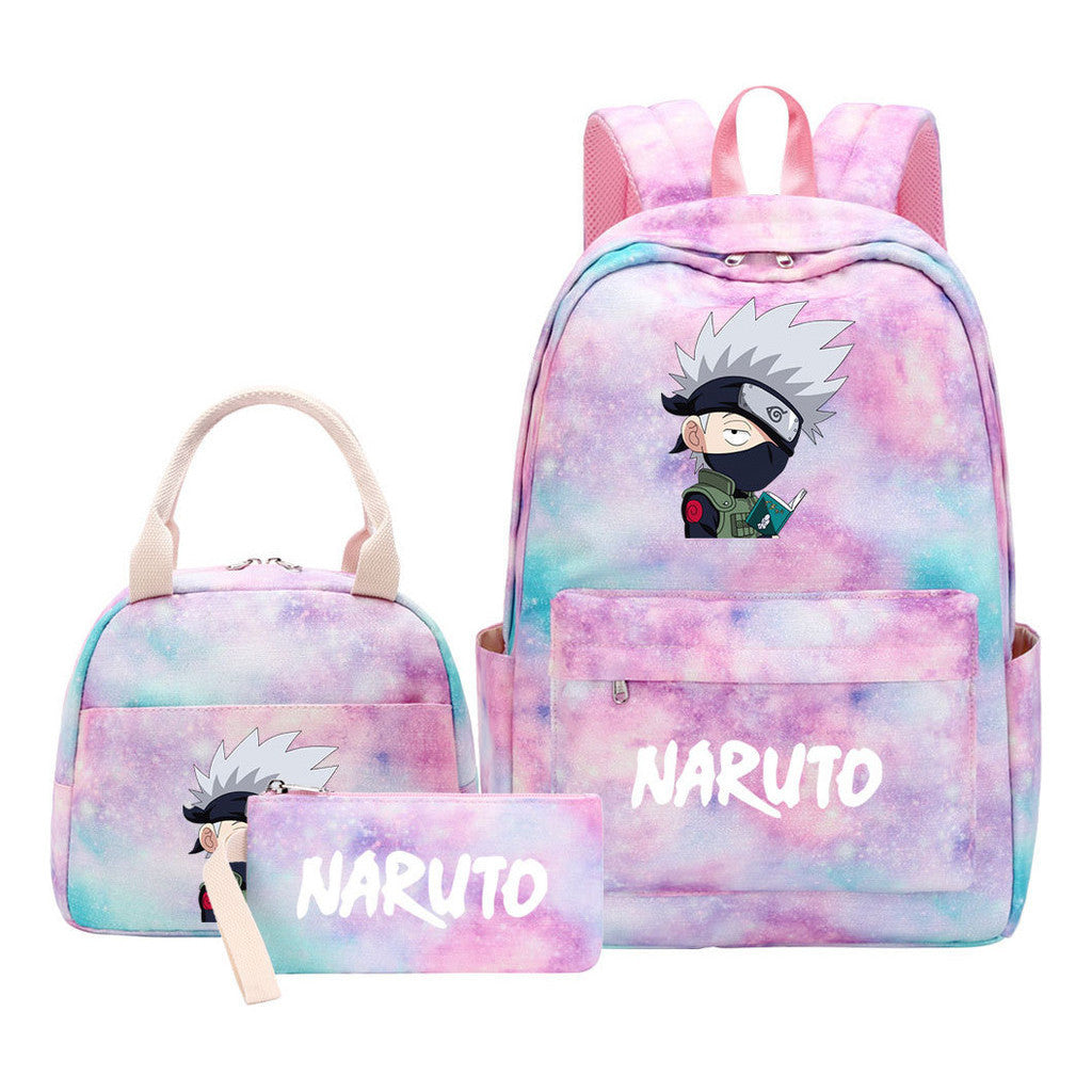 Naruto Girls School Bag Lunch Bag Three Piece Set Backpack Set