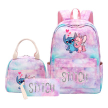 Interstellar Baby Stitch Student Girls School Bag Lunch Bag Three Piece Set Backpack Cover