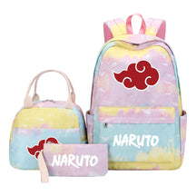 Naruto Student Girl Backpack Lunch Bag Three Piece Set Backpack