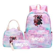 Naruto Student Girl Backpack Lunch Bag Three Piece Set Backpack