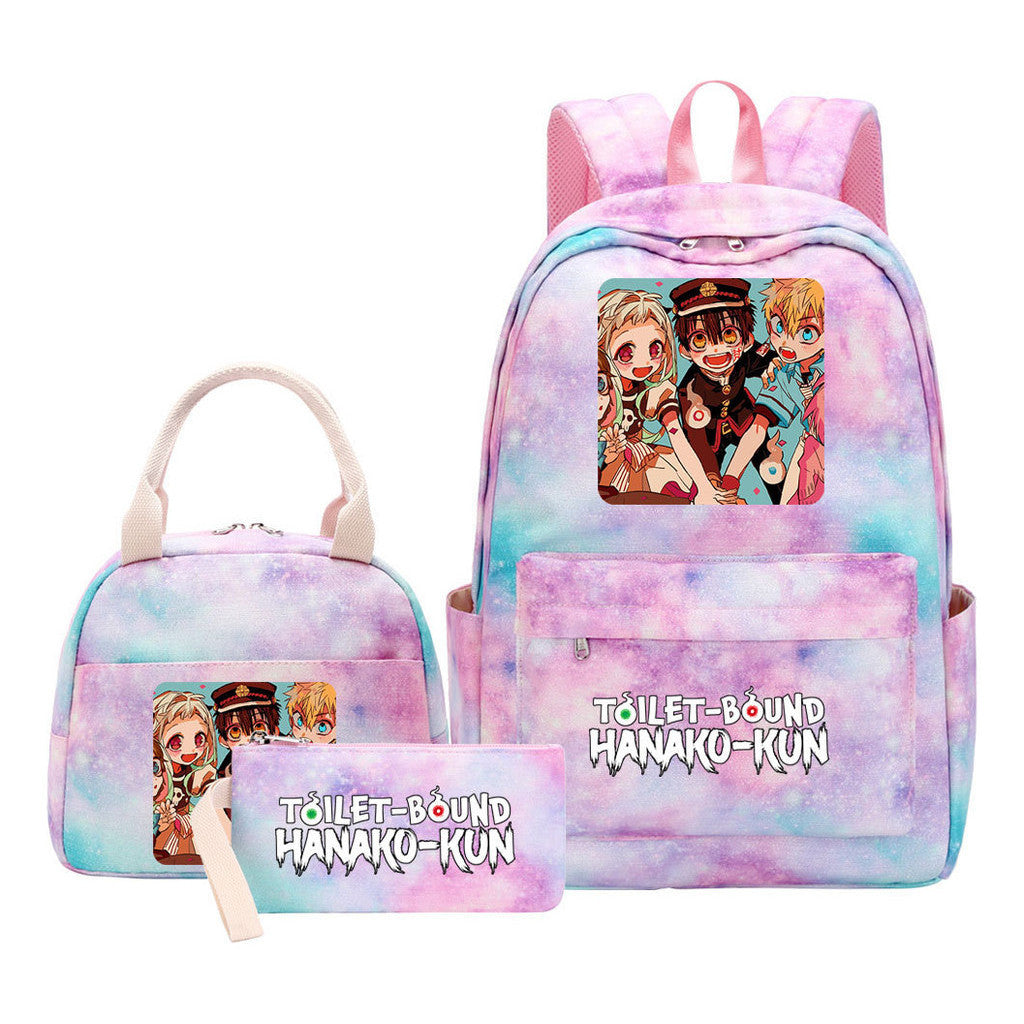 Teenage Student Girl Backpack Lunch Bag Three Piece Set Backpack Set