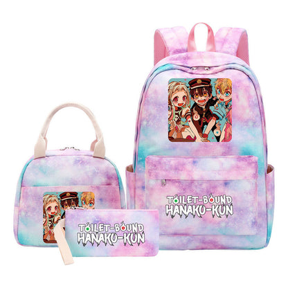 Teenage Student Girl Backpack Lunch Bag Three Piece Set Backpack Set