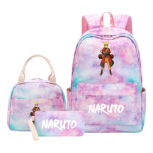 Naruto Student Girl Backpack Lunch Bag Three Piece Set Backpack Set