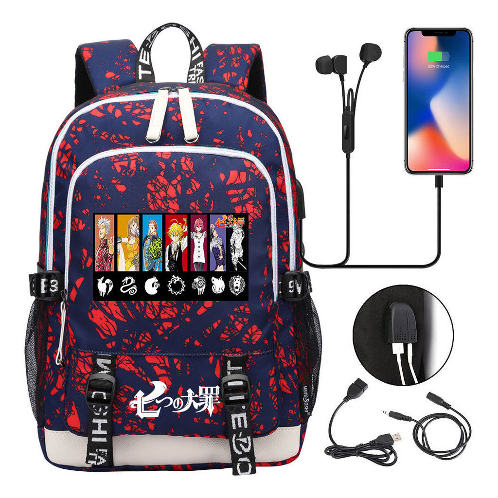 Junior Student Backpack Usb Leisure Backpack For Boys And Girls