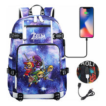 Legend Of Zelda Usb Youth Student Backpack For Leisure Travel Backpack