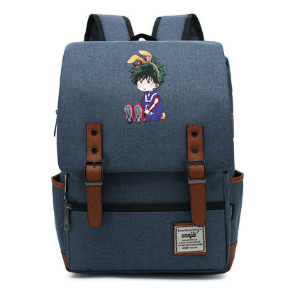 Anime My Heroes Academy Printed Youth School Bag Casual Belt Buckle Classic Backpack