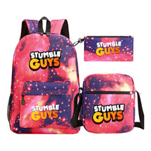 Three piece printed student backpack set for boys and girls, backpack set