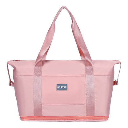 Contrast Color Luggage Bag, Travel Bag, Large Capacity Wet Dry Separation Sports And Fitness Bag, Shoulder Bag