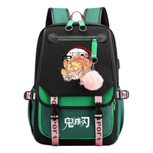 Cartoon Fashion Usb Student Backpack With Casual Woven Strap Flip Back Backpack