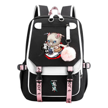 Cartoon Fashion Usb Student Backpack For Boy And Girl, Casual Woven Strap Flip Back Backpack