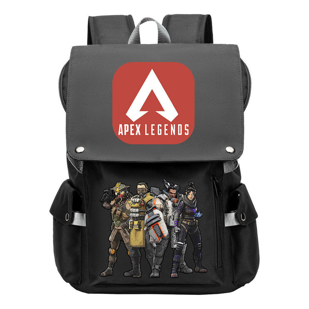 Apex Hero Print Usb Charging Cap Headpiece Student Backpack Leisure Backpack