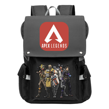 Apex Hero Print Usb Charging Cap Headpiece Student Backpack Leisure Backpack