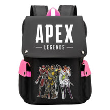 Apex Hero Print Usb Charging Cap Head Style Student School Bag Casual Backpack
