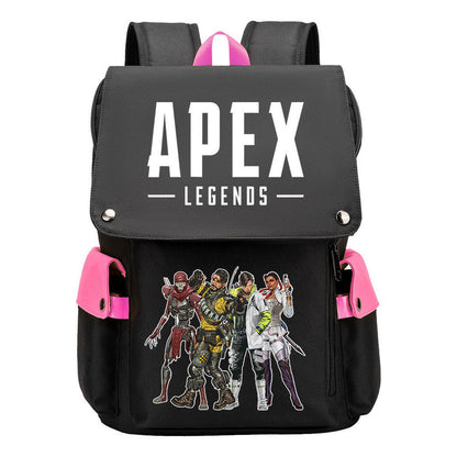 Apex Hero Print Usb Charging Cap Head Style Student School Bag Casual Backpack