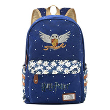 School Of Witchcraft And Wizardry Student Backpack With Floral Canvas Backpack