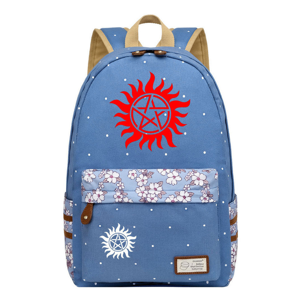 Evil Power Printed Student School Bag Fashion Casual Backpack