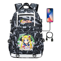 Anime Beauty Girl Warrior Usb Youth Student School Bag Men's And Women's Backpack Leisure Travel Backpack