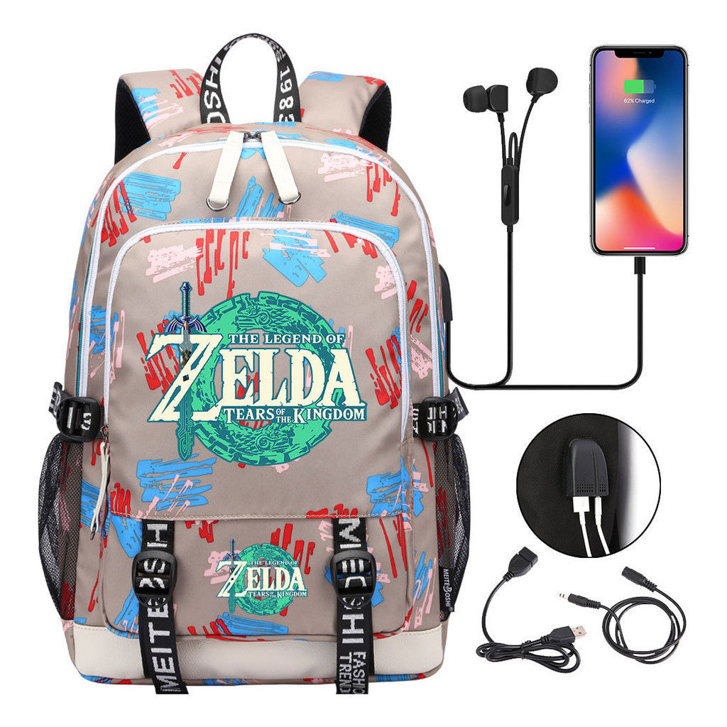 Usb Student Backpack For Men And Women's Leisure Sports Backpack