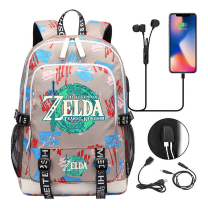 Usb Student Backpack For Men And Women's Leisure Sports Backpack