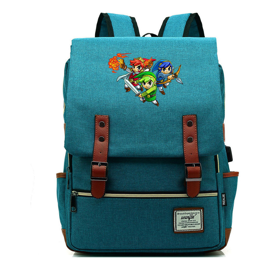 The Tears Of The Kingdom Of Zelda Game Printed Student Backpack Usb Men's And Women's Casual Backpack