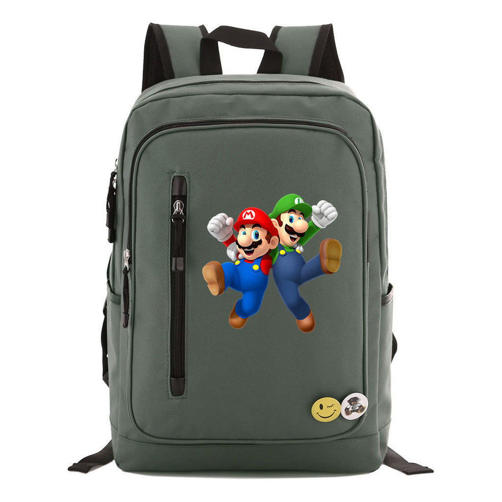 Game Super Mario Print Youth Student School Bag Leisure Travel Backpack