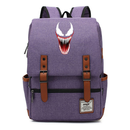 Printed Teenage Student Backpack For Men And Women With Casual Belt Buckle Classic Backpack