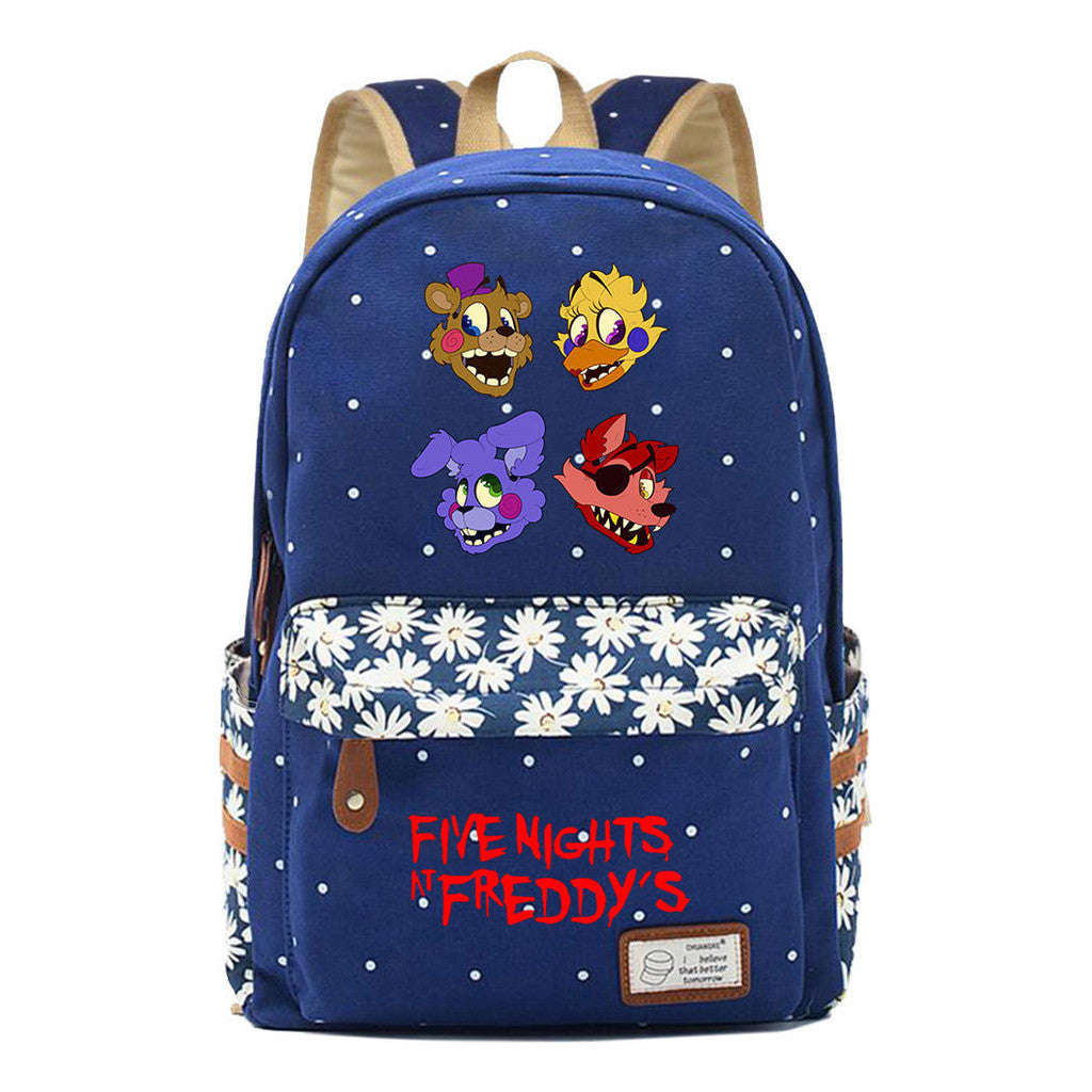 Toy Bear Game Fashion Printed Youth Girls School Bag Men's And Women's Leisure Canvas Backpack
