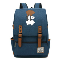 Cartoon Cute Three Bears Printed Youth School Bag For Men And Women Leisure Belt Buckle Classic Backpack