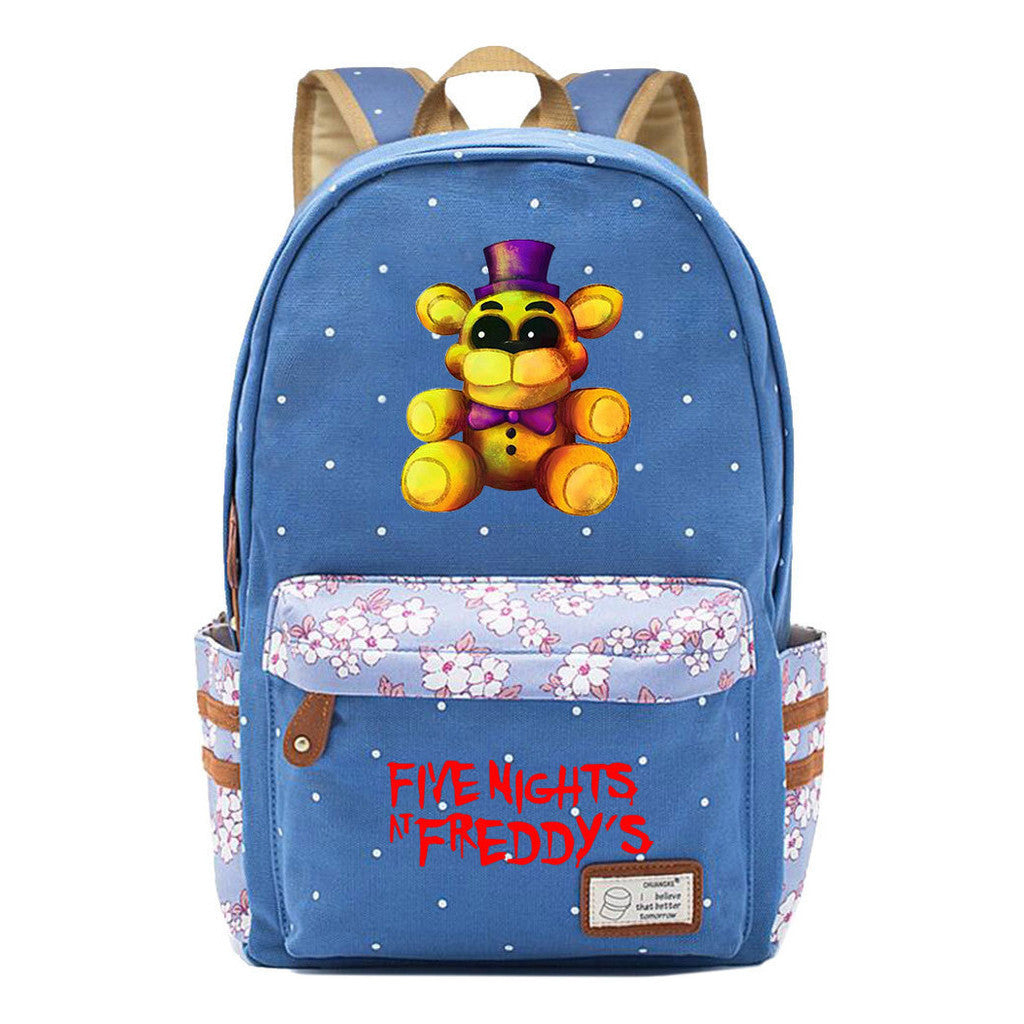 Toy Bear Game Fashion Printed Teenage Girls Student School Bag Men's And Women's Casual Canvas Backpack
