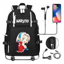 Naruto Usb Large Capacity Youth Student Backpack For Men And Women's Leisure Travel Backpack