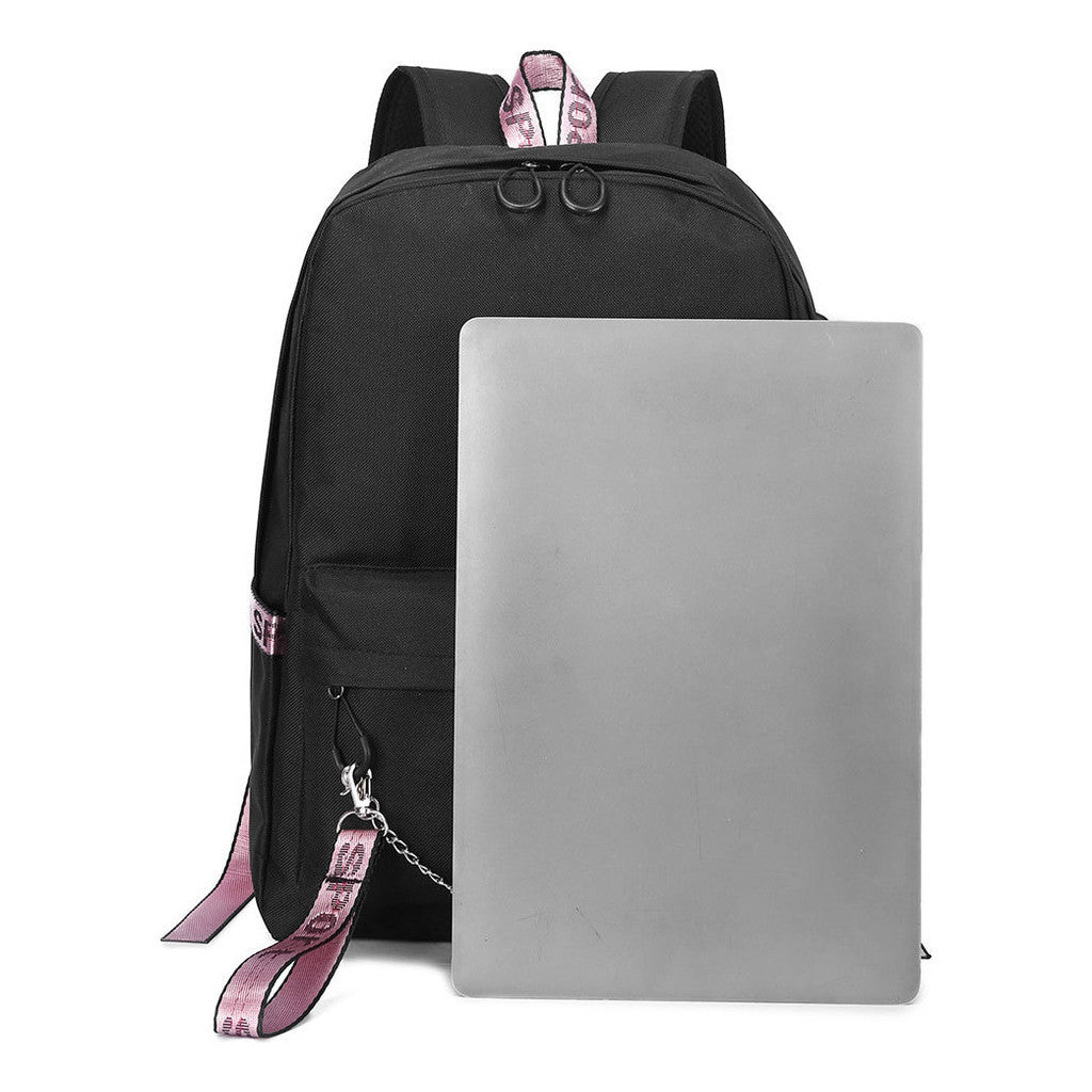 Steel Alchemist Printed Usb Youth Student Backpack For Men And Women's Leisure Travel Backpack
