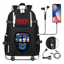 Strange Story Printed Usb Youth Student Backpack For Men And Women's Leisure Travel Backpack
