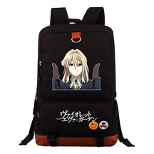 Violet Eternal Garden Printed Student School Bag Large Capacity Travel Bag Men's And Women's Backpack