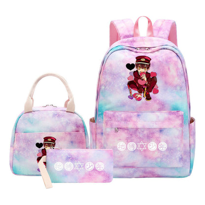 Teenage Student Girl Backpack Lunch Bag Three Piece Set Backpack