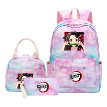 Cartoon Fashion Youth Student Girls School Bag Lunch Bag Three Piece Set Backpack