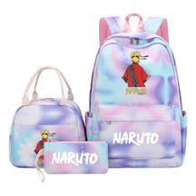 Naruto Student Girl Backpack Lunch Bag Three Piece Set Backpack Set