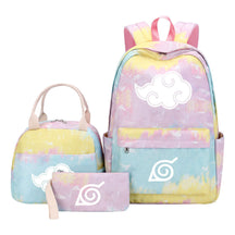 Naruto Teenage Student Girls School Bag Lunch Bag Three Piece Set Backpack Set