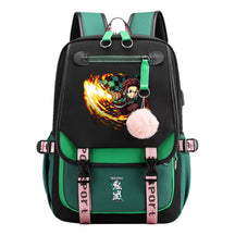 Cartoon Fashion Usb Youth Student School Bag Casual Ribbon Flip Backpack