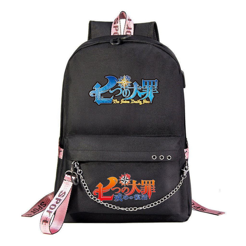 Usb Youth Student Backpack For Boys And Girls Leisure Travel Backpack