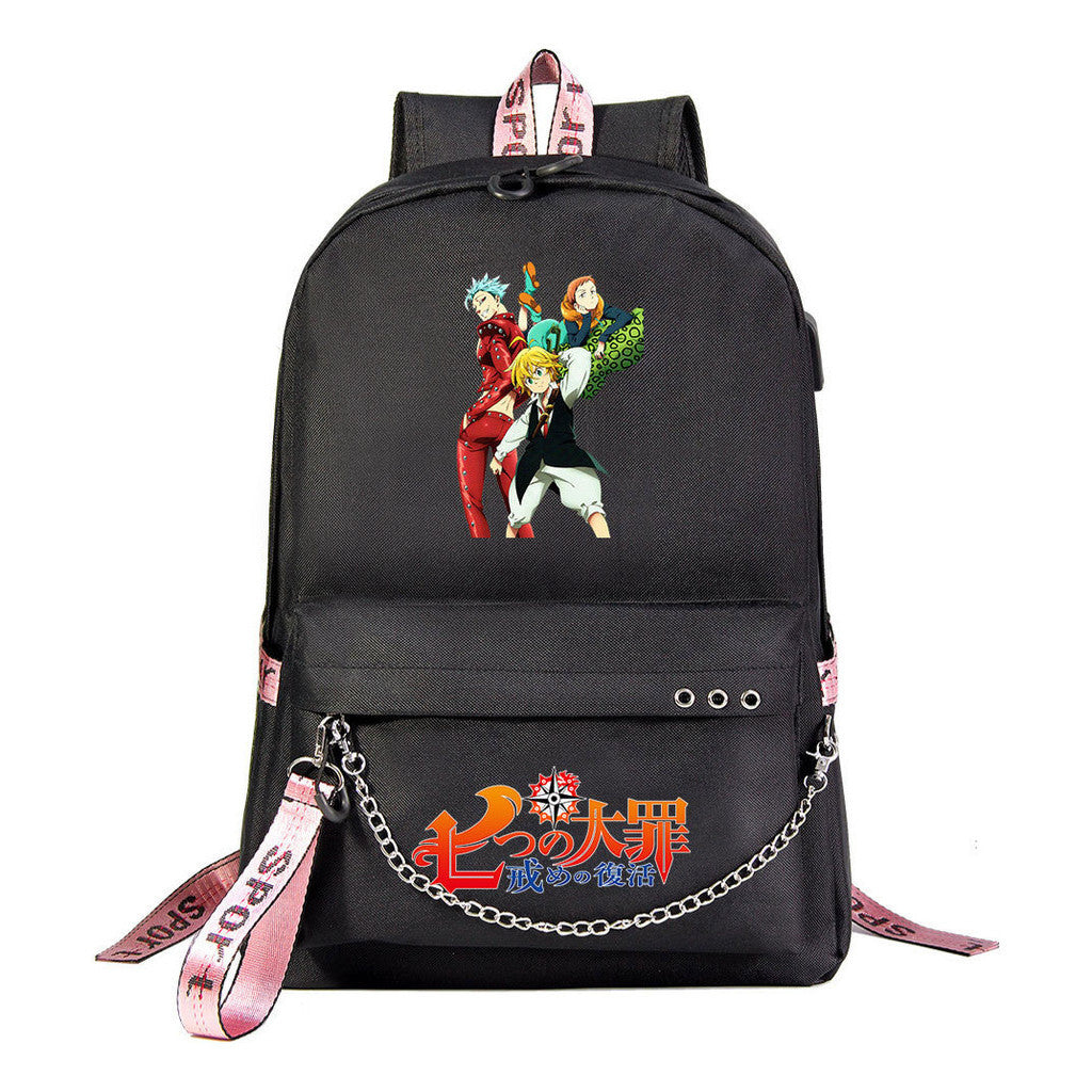Usb Youth Student Backpack For Boys And Girls Leisure Travel Backpack