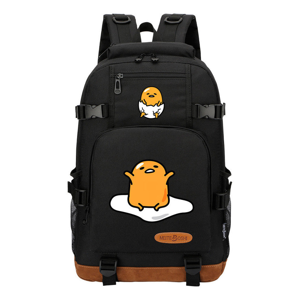 Lazy Egg Teenage Student Backpacks Boys And Girls Backpack