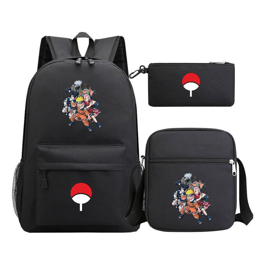 Naruto Starry Sky Youth School Bag Three Piece Set For Boys And Girls Backpack Set